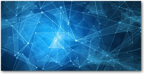 Fotó üvegkép Kék vonalak 140x70