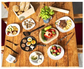 Ezüstszínű-natúr színű rozsdamentes acél evőeszköz készlet 2 db-os – Orion