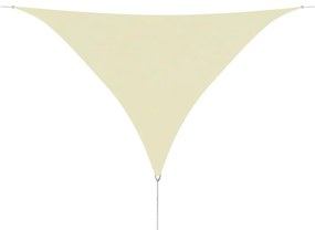 krémszínű oxford szövet napvitorla 3,6 x 3,6 x 3,6 m