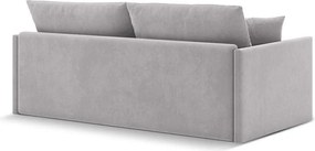 Világosszürke bársony kinyitható kanapé 209 cm Shannon – Cosmopolitan Design