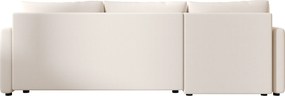Kinyitható kétoldalas L-alakú ülőgarnitúra VENORIA 220x143 cm, krém színű + 2 díszpárna ingyen