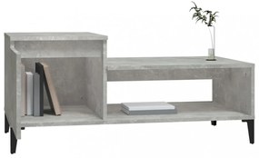 betonszürke szerelt fa dohányzóasztal 100 x 50 x 45 cm