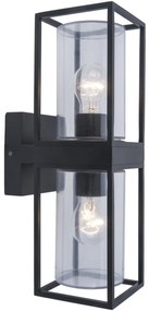 LUTEC Flair fali lámpa, fekete, max. 40W, E27 foglalattal, LUTEC-5288804012