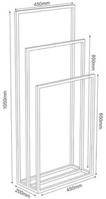 Törölközőtartó 105x45 cm fehér