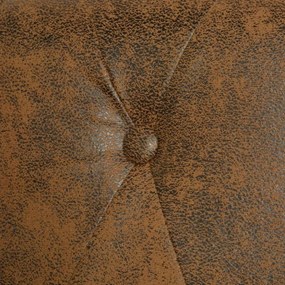 2 személyes barna műbőr Chesterfield kanapé