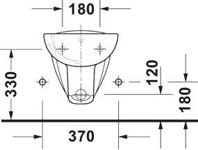 Duravit 22571500002 - Falra szerelhető bidé D-CODE kerámia/fényes fehér