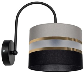 Fali lámpa CORAL 1xE27/60W/230V fekete/szürke