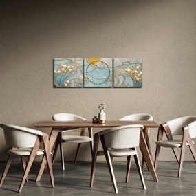 Kép - 3D gyöngyök az óceánban (órával) (90x30 cm)