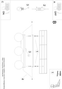 Sollux SL.1153 - Mennyezeti lámpa YOLI 3xG9/12W/230V fekete