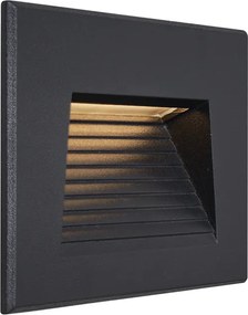 6 darabos modern süllyesztett fali lámpa szett fekete 11,5 cm LED-del IP65 - Trem