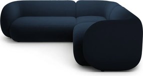 Kék bársony sarokkanapé Kate – Micadoni