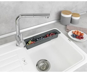 Szürke műanyag teleszkópos csepegtető mosogatóba 49,5x8,5 cm Fino – Wenko