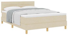 Box Spring Ágy Matraccal Krém 160x200 cm Szövet