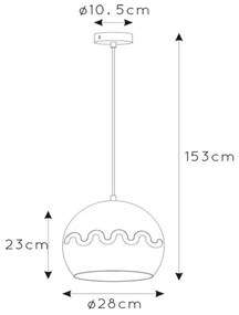 Lucide 30484/28/66 - Csillár zsinóron CORENTIN 1xE27/60W/230V rózsaszín