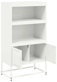 fehér acél magasszekrény 68,5 x 38,5 x 123,5 cm