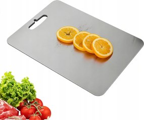 Rozsdamentes Acél Vágódeszka Kétoldalas 29X20 CM Robusztus Egészséges