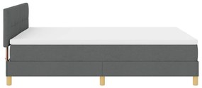 Boxspring Ágy Matraccal &amp; LED Sötétszürke 160x200 cm Szövet