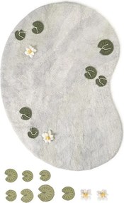 Világosszürke pamut gyerek játszószőnyeg 130x170 cm Swan Lake – Lorena Canals