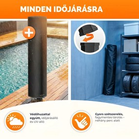 HAVANA szolár zuhany fedéllel, 35 l, fekete Casaria