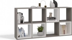 Malax 2x4 polc, 147x75x30 cm, agyag színű