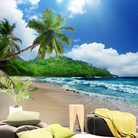 Öntapadó fotótapéta gyönyörű strand a Seychelle-szigeteken