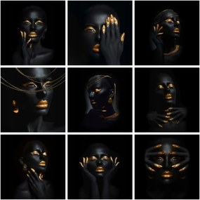 Poszter szett 9x 30x30 Mix Arany smink