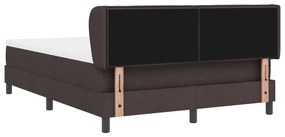 Boxspring ágy matraccal, sötétbarna, 140x190 cm, szövet