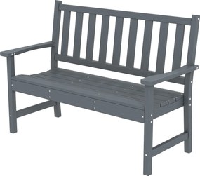Outsunny 2 személyes időjárásálló kerti pad, HDPE faerezet, ergonomikus támla, 240 kg teherbírás, 130 x 59 x 91 cm | Aosom