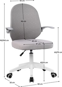 Irodai szék, szürke/fehér, PASTURA