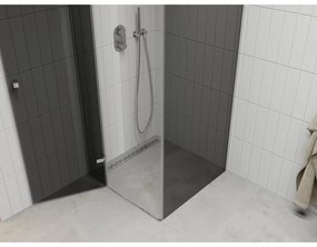 Mexen Roma zuhanykabin 80x80cm, 6mm üveg, króm profil-szürke üveg, 854-080-080-01-40