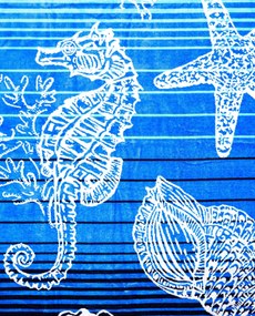 ISCHIA Strandtörölköző kék 165x90cm