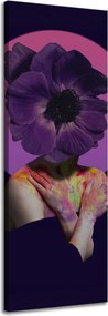 Vászonkép Lila Virág Lány Színek 40x120 cm