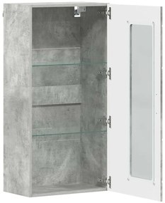 Fali szekrény polcokkal Beton szürke 55 x 29 x 100 cm Faanyag