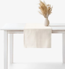 Goldea lenvászon keveréket tartalmazó asztali futó - elefántcsont 20x140 cm