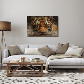 Kép - Portré egy tigris a vízben (90x60 cm)