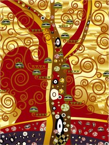 Fotótapéta flizelina Arany Életfa Absztrakt Geometria 206x275 +ragasztó