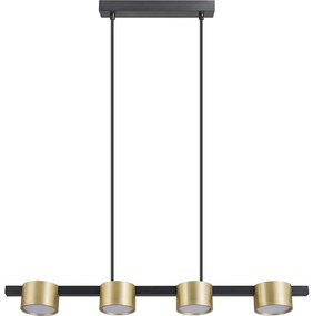 LED Csillár zsinóron MIRELLA 4xGX53/6W/230V arany/fekete