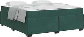 vidaXL Ágykeret matracmal Sötétzöld 180 x 200 cm szövet