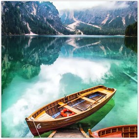 Poszterek 140x140 Csónak a hegyi tavon