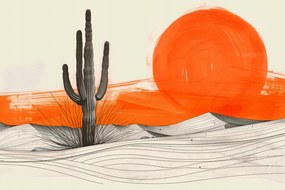 Poszter 45x30cm Saguaro kaktusz