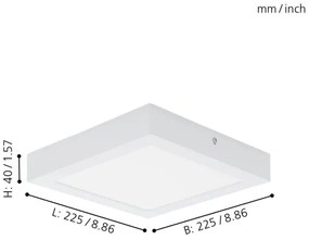 Eglo 94077 - LED mennyezeti lámpa FUEVA 1 LED/16,47W/230V