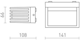 RED -Design Rendl-R13564- LED Kültéri fali lámpa CLAIRE LED/6W/230V IP54