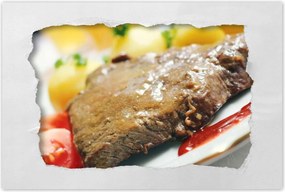 Poszterek 120x80 Steak zöldségekkel