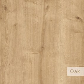 Natúr színű többszintes fali polc tölgyfa dekorral 123 cm Leo – Kalune Design