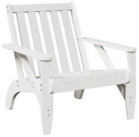 Kerti adirondack szék fehér 75x77x77 cm tömör fa fenyőfa