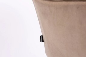 HR550K Latte modern velúr szék krómozott lábbal