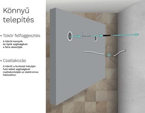 Tükör LED világítással M15 prémium