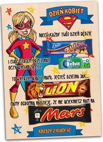 Személyre szabott A4-es képkeret Nőnapra – egyedi ajándéktárgy az osztálytól