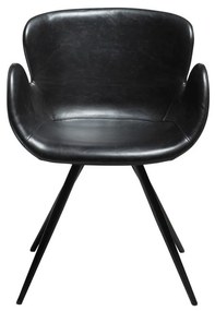 Fekete kárpitozott karfás étkezőfotel Gaia – DAN-FORM Denmark