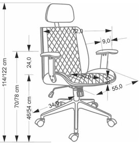 Gettysburg irodai szék, bézs / dió